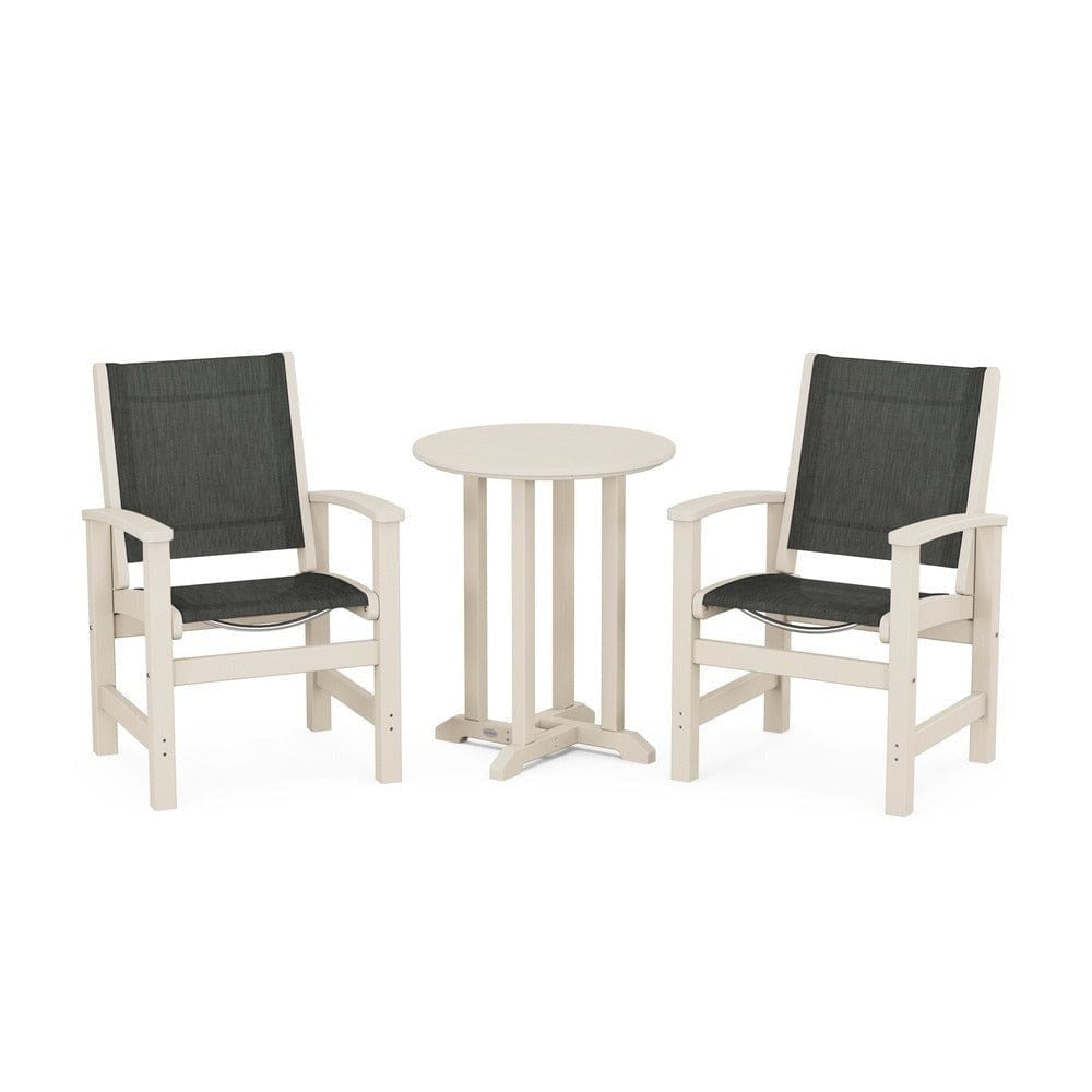 POLYWOOD® - Coastal 3-Piece Round Bistro Dining Set - PWS1294