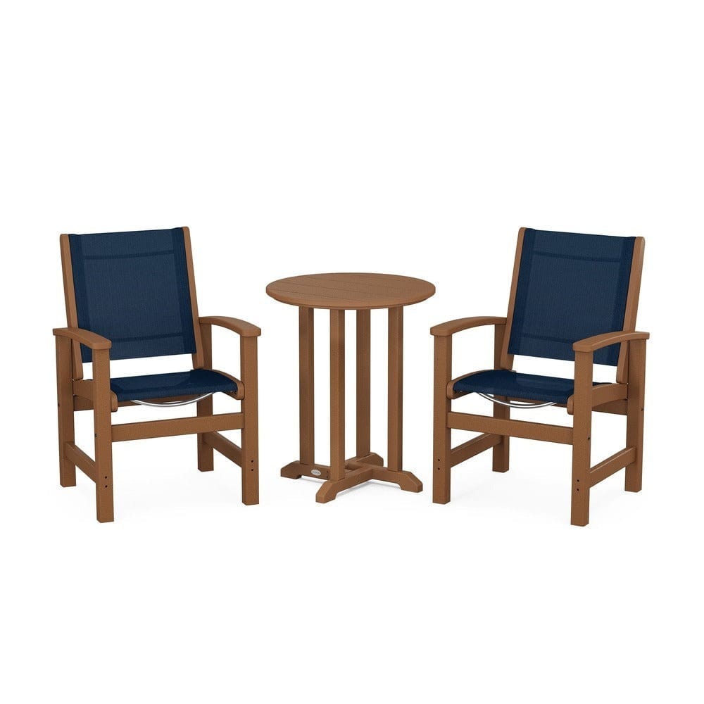 POLYWOOD® - Coastal 3-Piece Round Bistro Dining Set - PWS1294 Outdoor Furniture POLYWOOD®