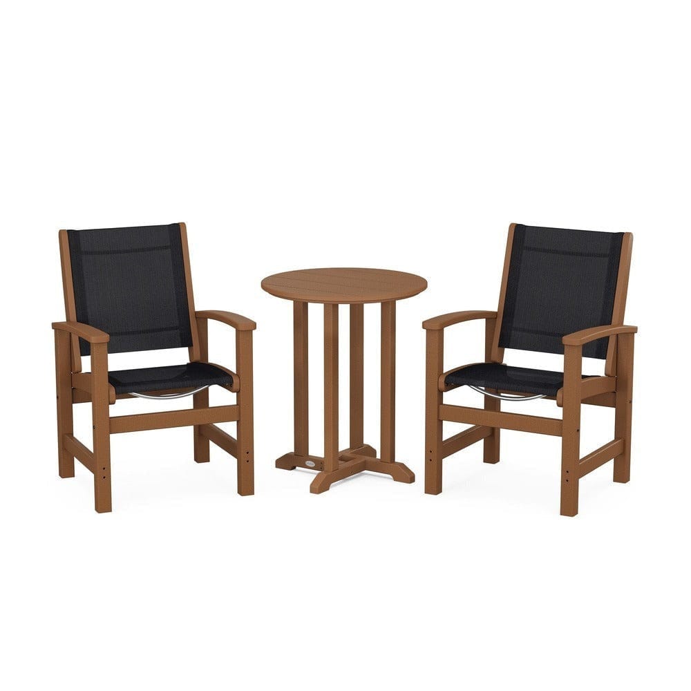 POLYWOOD® - Coastal 3-Piece Round Bistro Dining Set - PWS1294