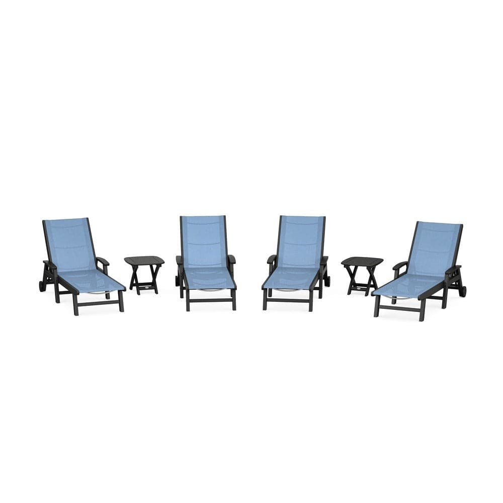 POLYWOOD® - Coastal Chaise 6-Piece Set with Wheels - PWS2024