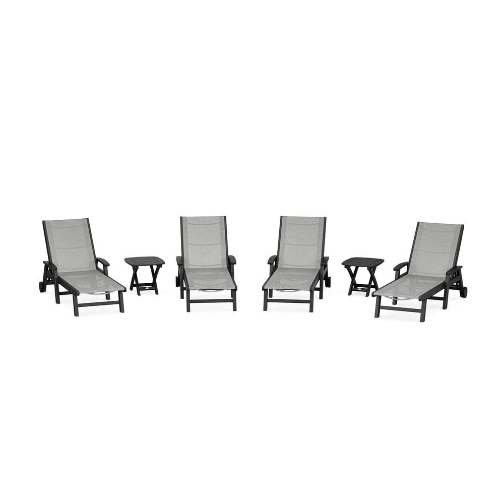 POLYWOOD® - Coastal Chaise 6-Piece Set with Wheels - PWS2024