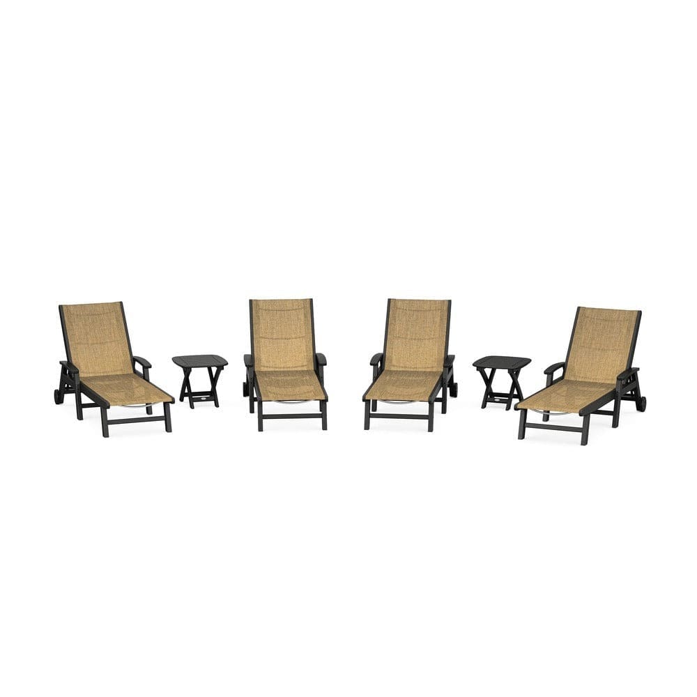 POLYWOOD® - Coastal Chaise 6-Piece Set with Wheels - PWS2024 Outdoor Furniture POLYWOOD®