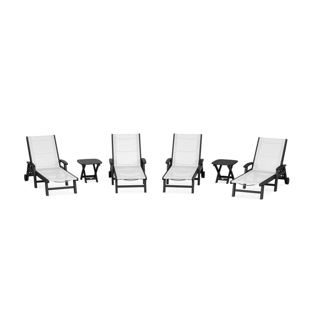 POLYWOOD® - Coastal Chaise 6-Piece Set with Wheels - PWS2024