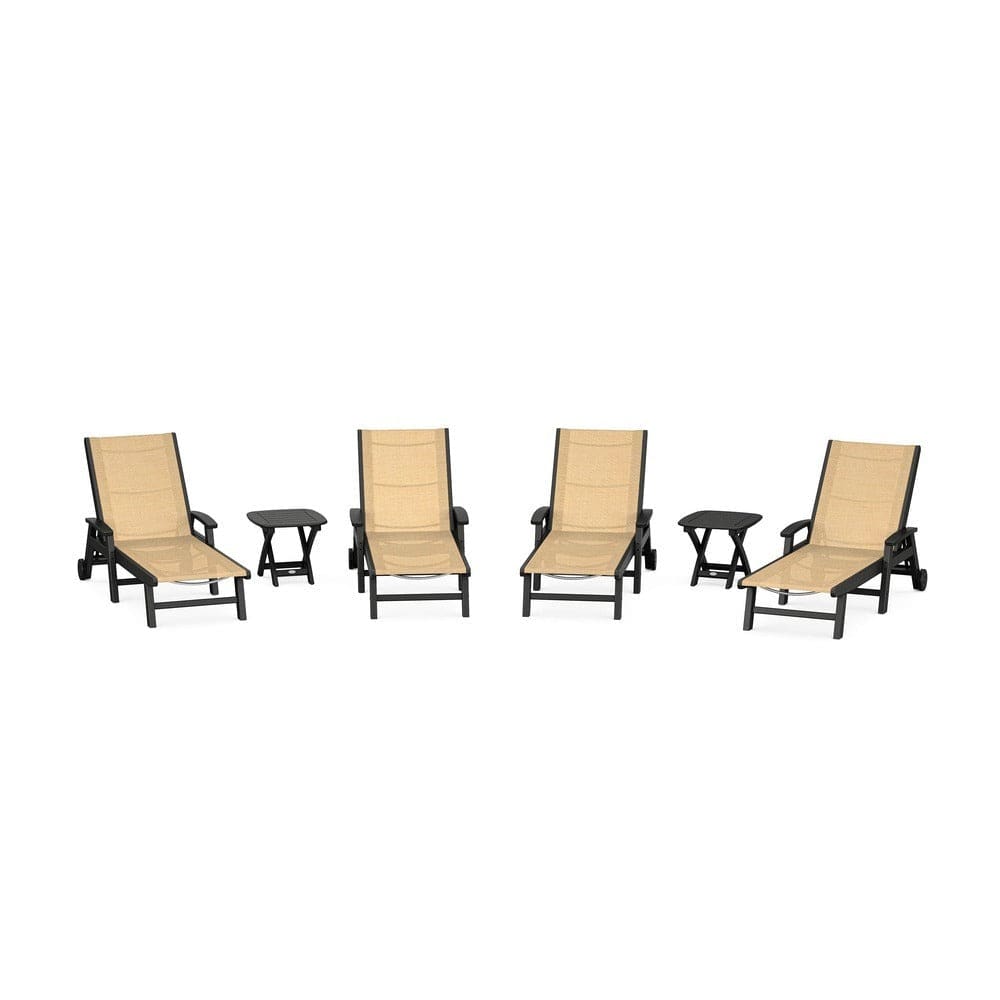 POLYWOOD® - Coastal Chaise 6-Piece Set with Wheels - PWS2024