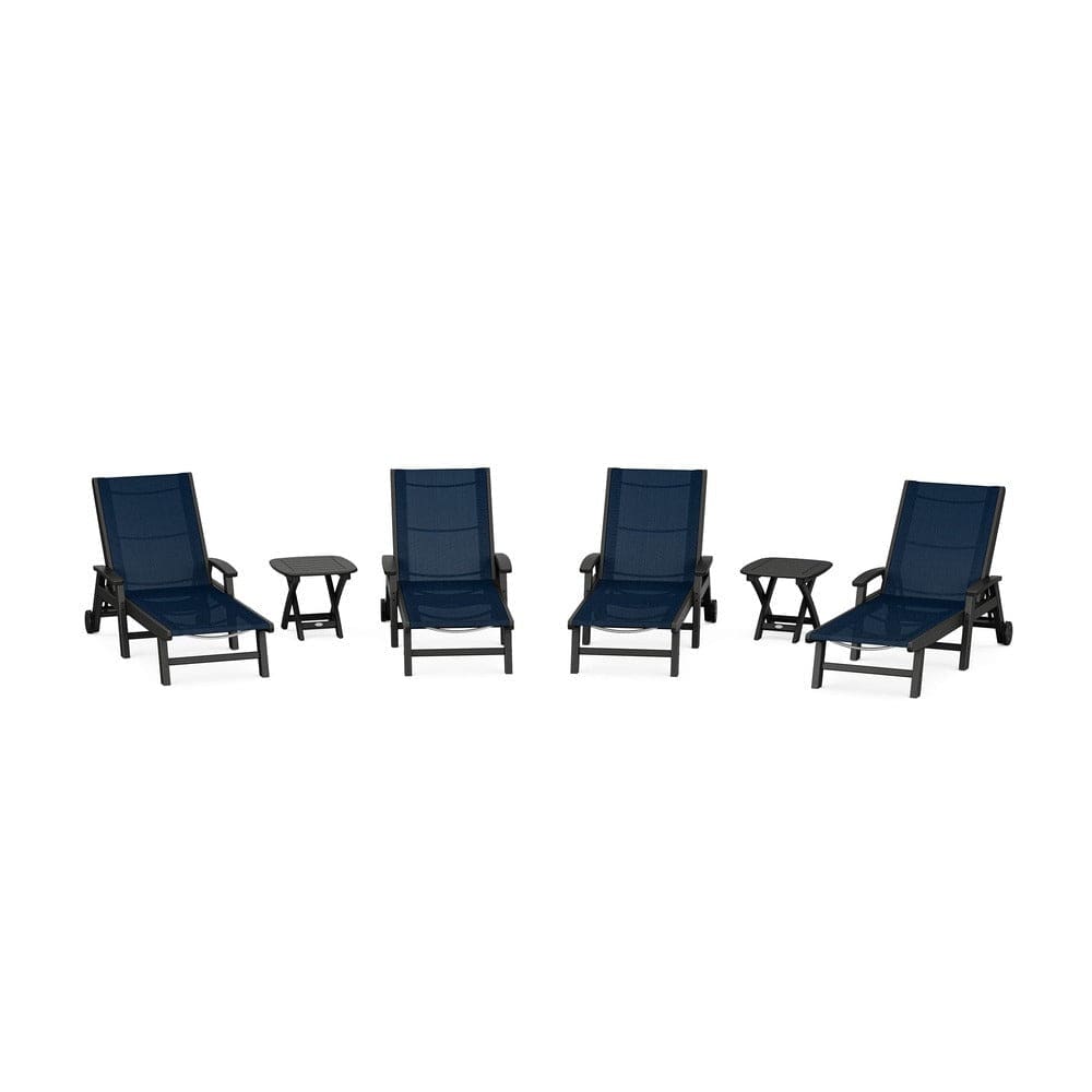 POLYWOOD® - Coastal Chaise 6-Piece Set with Wheels - PWS2024