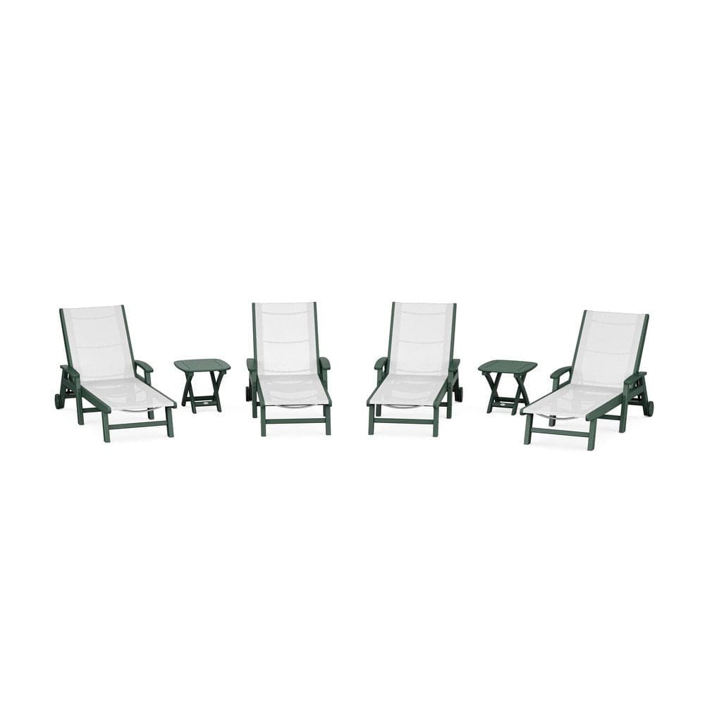 POLYWOOD® - Coastal Chaise 6-Piece Set with Wheels - PWS2024 Outdoor Furniture POLYWOOD®