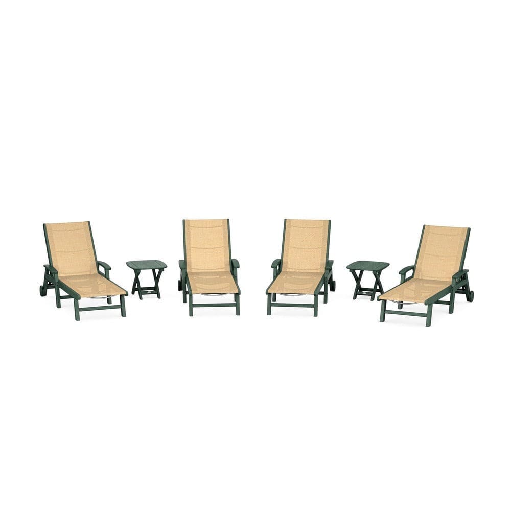 POLYWOOD® - Coastal Chaise 6-Piece Set with Wheels - PWS2024