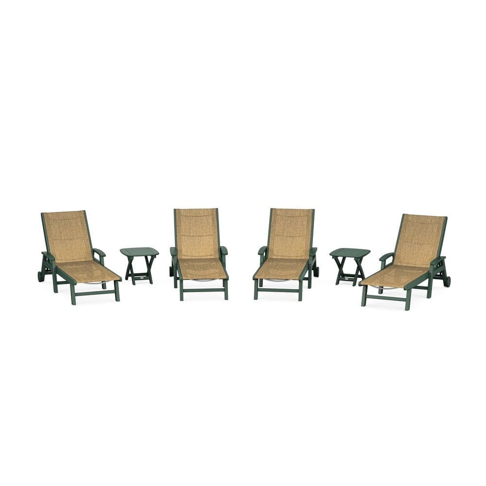POLYWOOD® - Coastal Chaise 6-Piece Set with Wheels - PWS2024