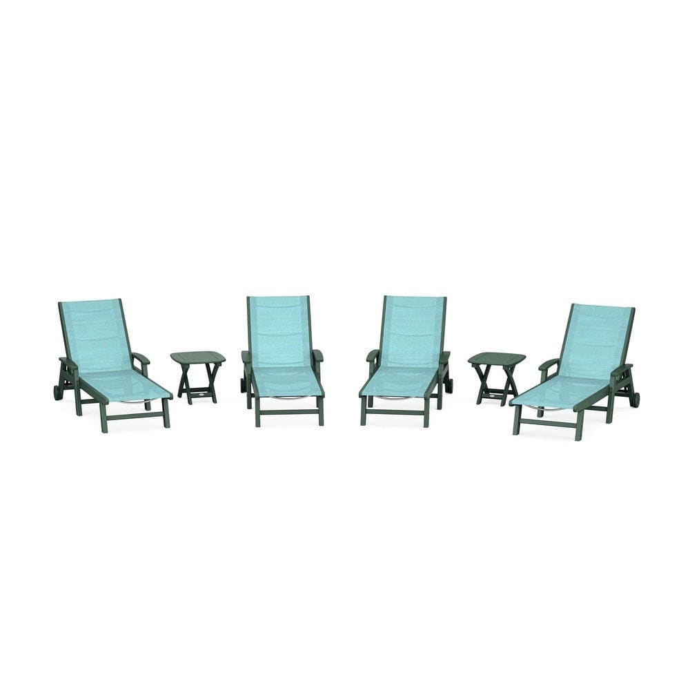 POLYWOOD® - Coastal Chaise 6-Piece Set with Wheels - PWS2024