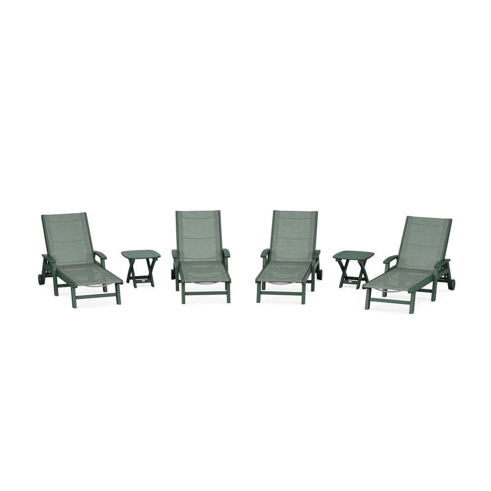 POLYWOOD® - Coastal Chaise 6-Piece Set with Wheels - PWS2024
