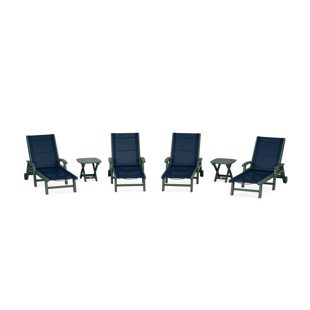 POLYWOOD® - Coastal Chaise 6-Piece Set with Wheels - PWS2024