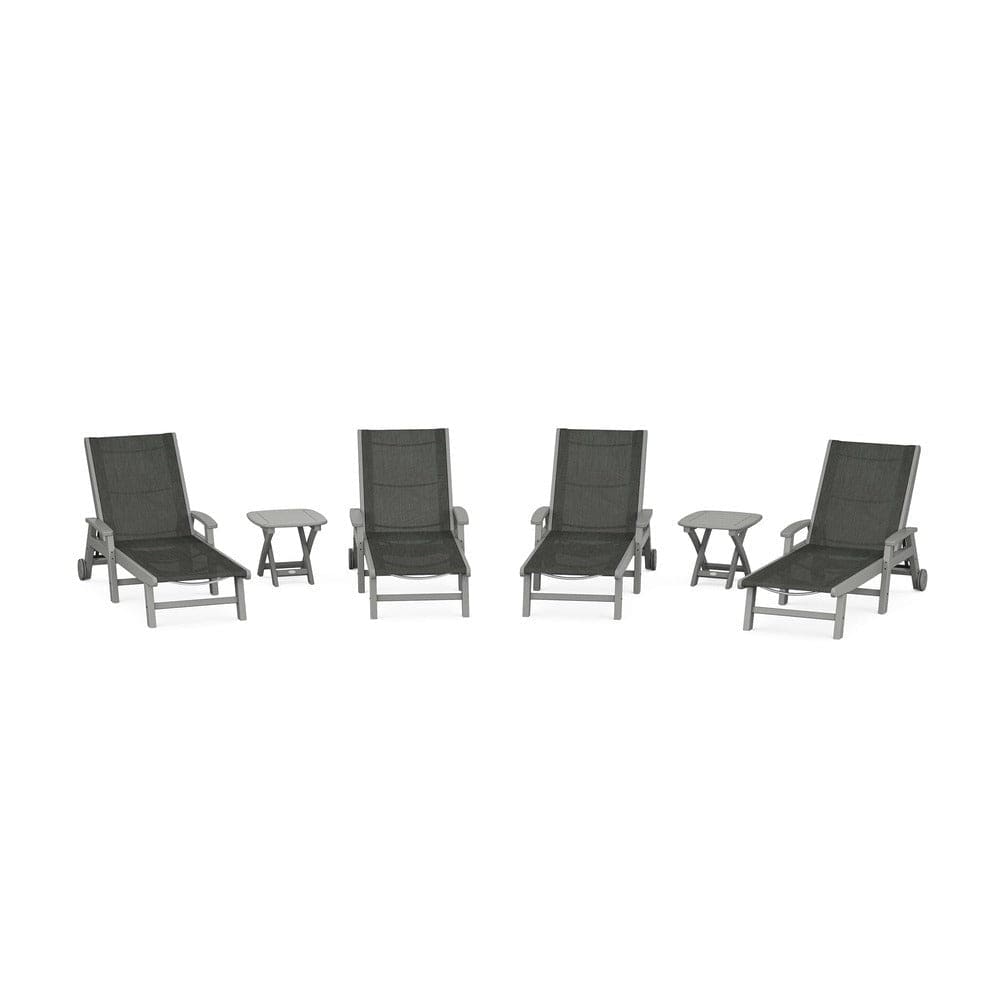 POLYWOOD® - Coastal Chaise 6-Piece Set with Wheels - PWS2024