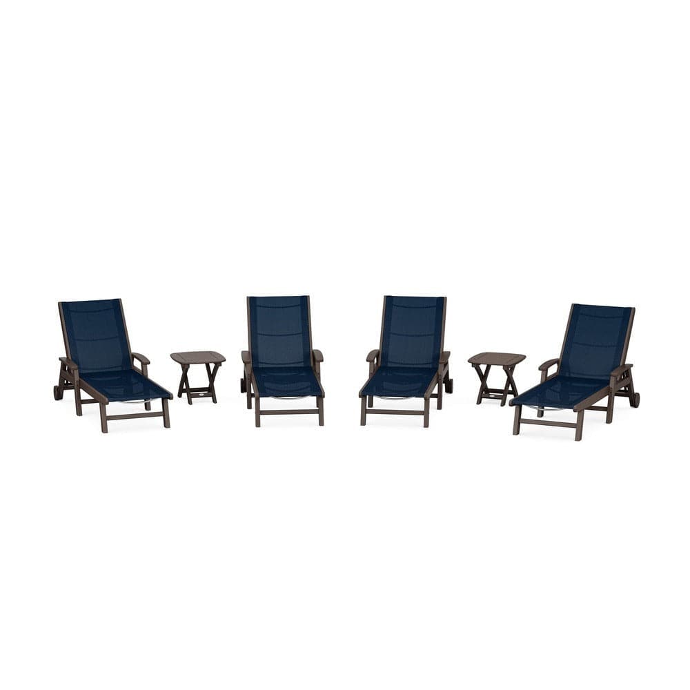 POLYWOOD® - Coastal Chaise 6-Piece Set with Wheels - PWS2024