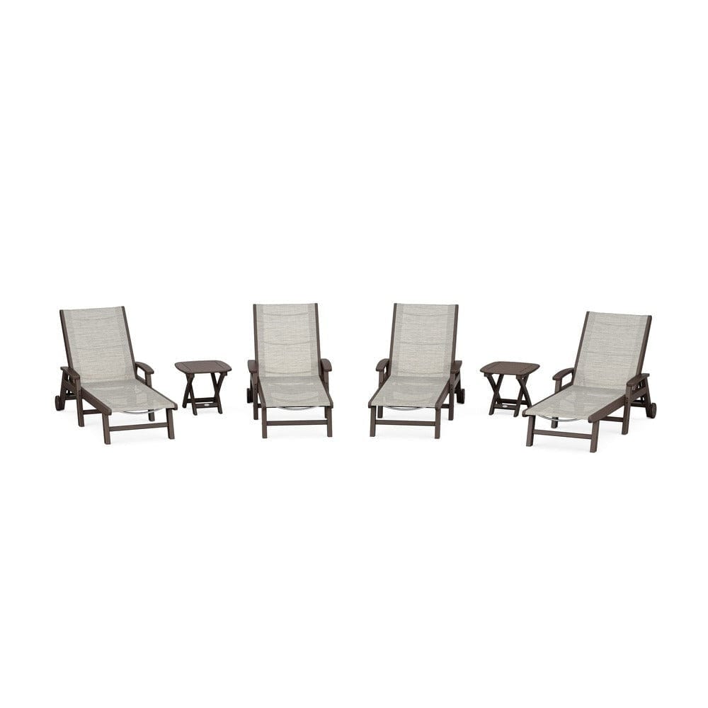 POLYWOOD® - Coastal Chaise 6-Piece Set with Wheels - PWS2024 Outdoor Furniture POLYWOOD®
