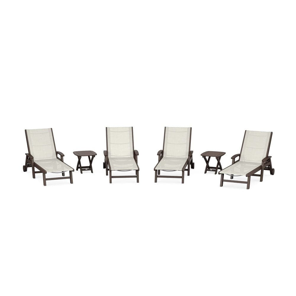 POLYWOOD® - Coastal Chaise 6-Piece Set with Wheels - PWS2024 Outdoor Furniture POLYWOOD®