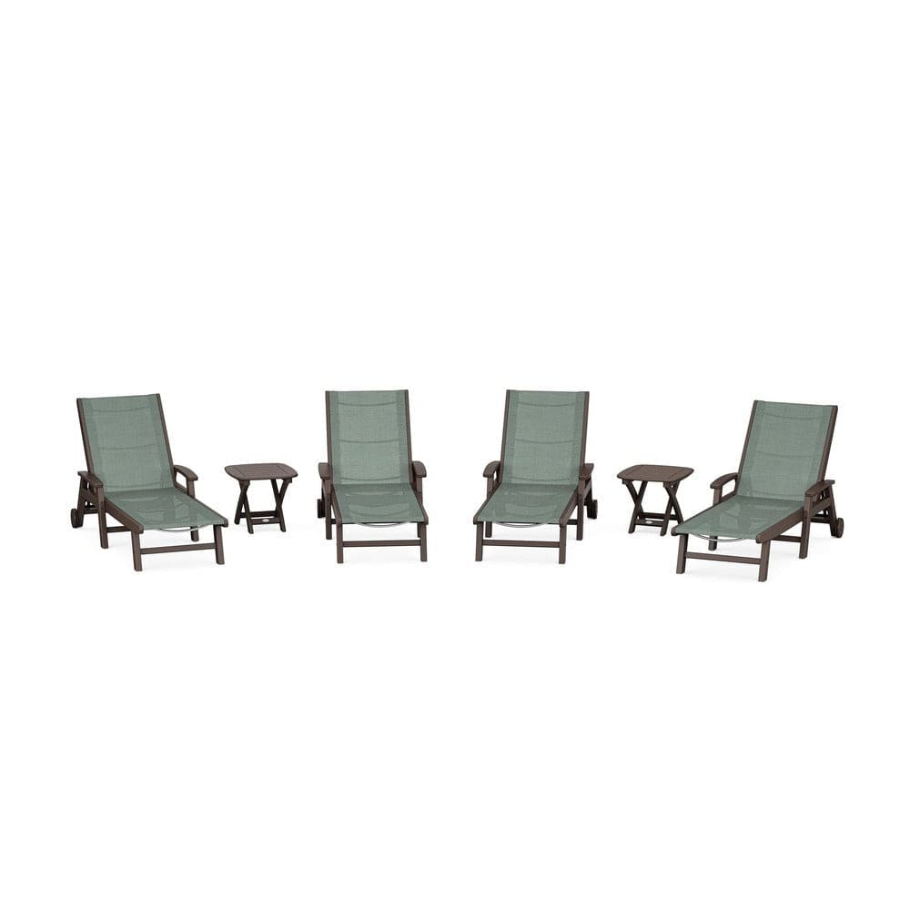 POLYWOOD® - Coastal Chaise 6-Piece Set with Wheels - PWS2024