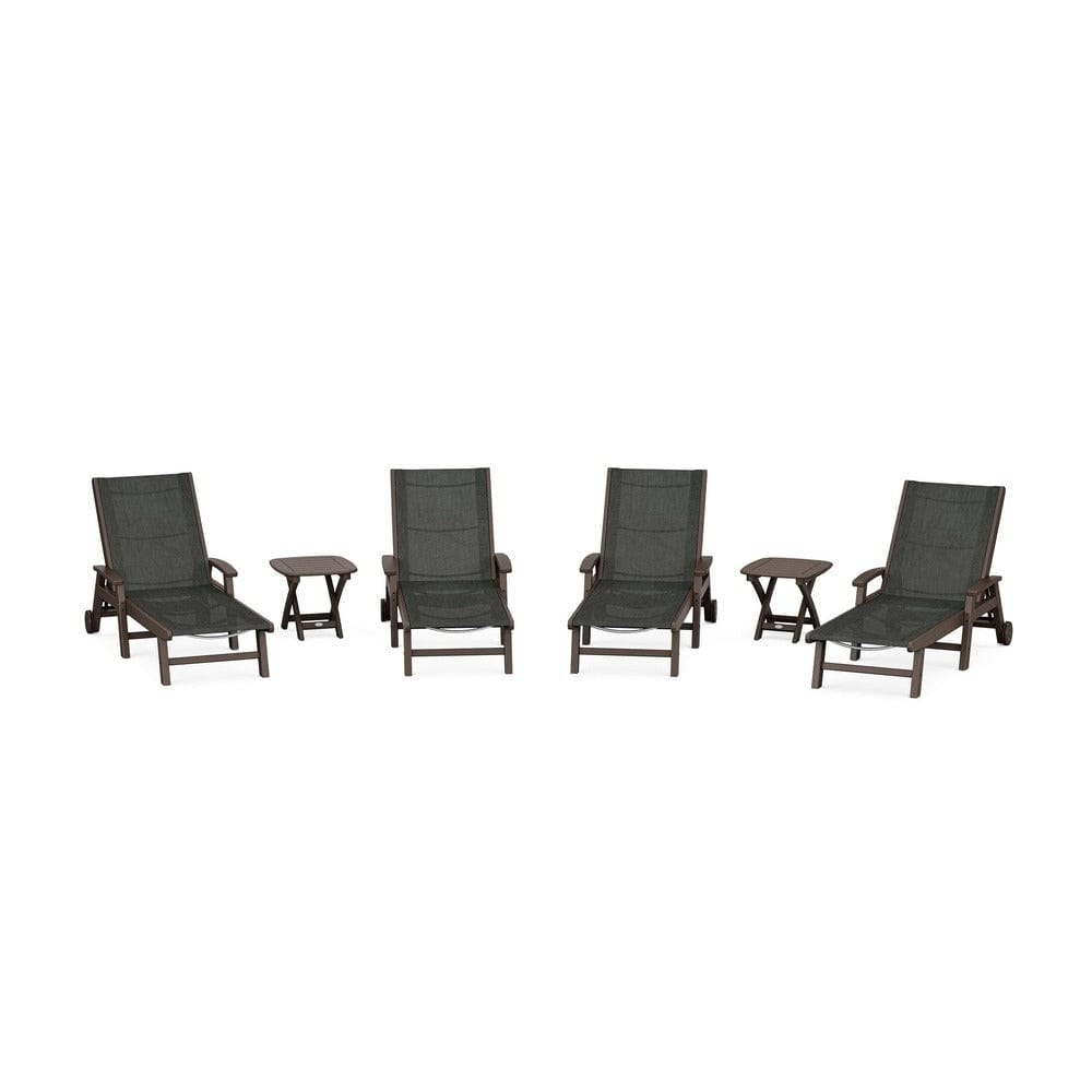 POLYWOOD® - Coastal Chaise 6-Piece Set with Wheels - PWS2024 Outdoor Furniture POLYWOOD®