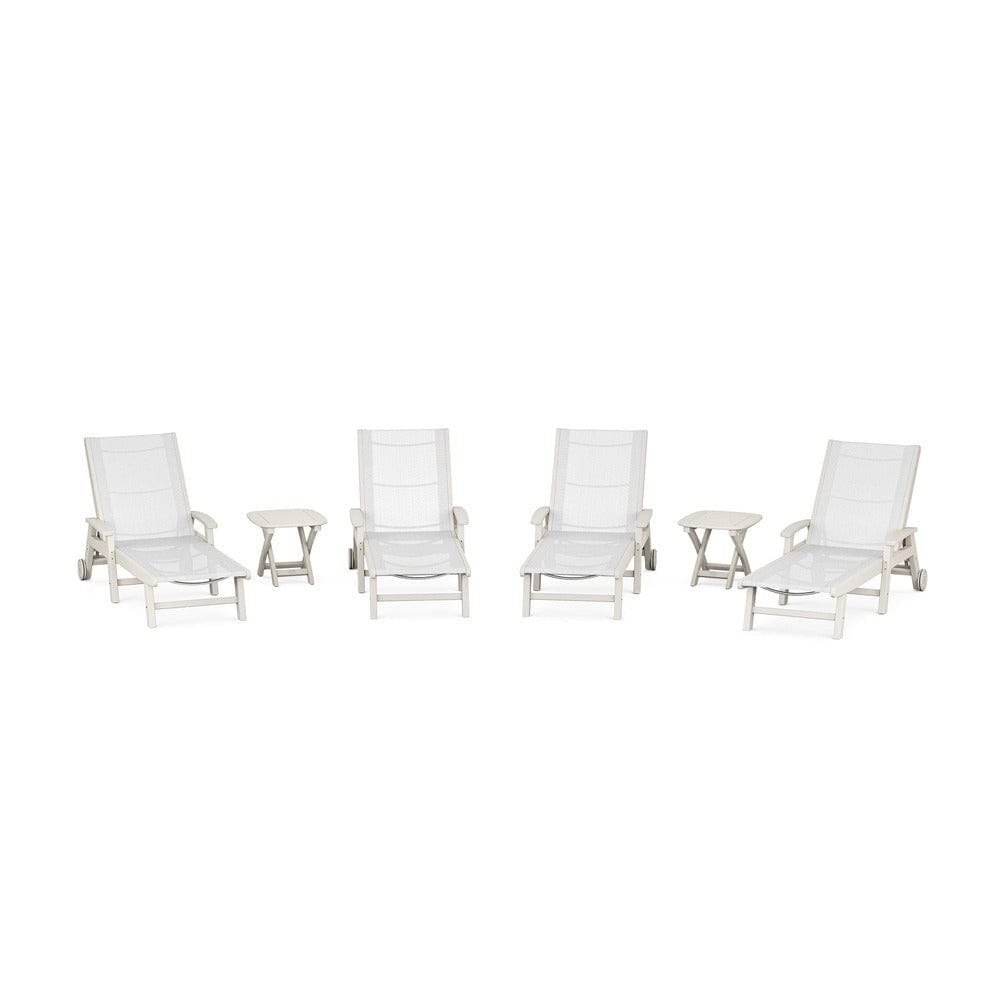 POLYWOOD® - Coastal Chaise 6-Piece Set with Wheels - PWS2024