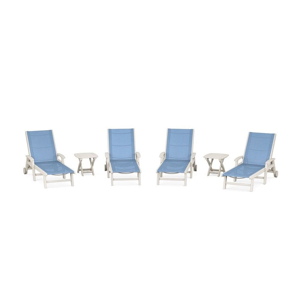 POLYWOOD® - Coastal Chaise 6-Piece Set with Wheels - PWS2024