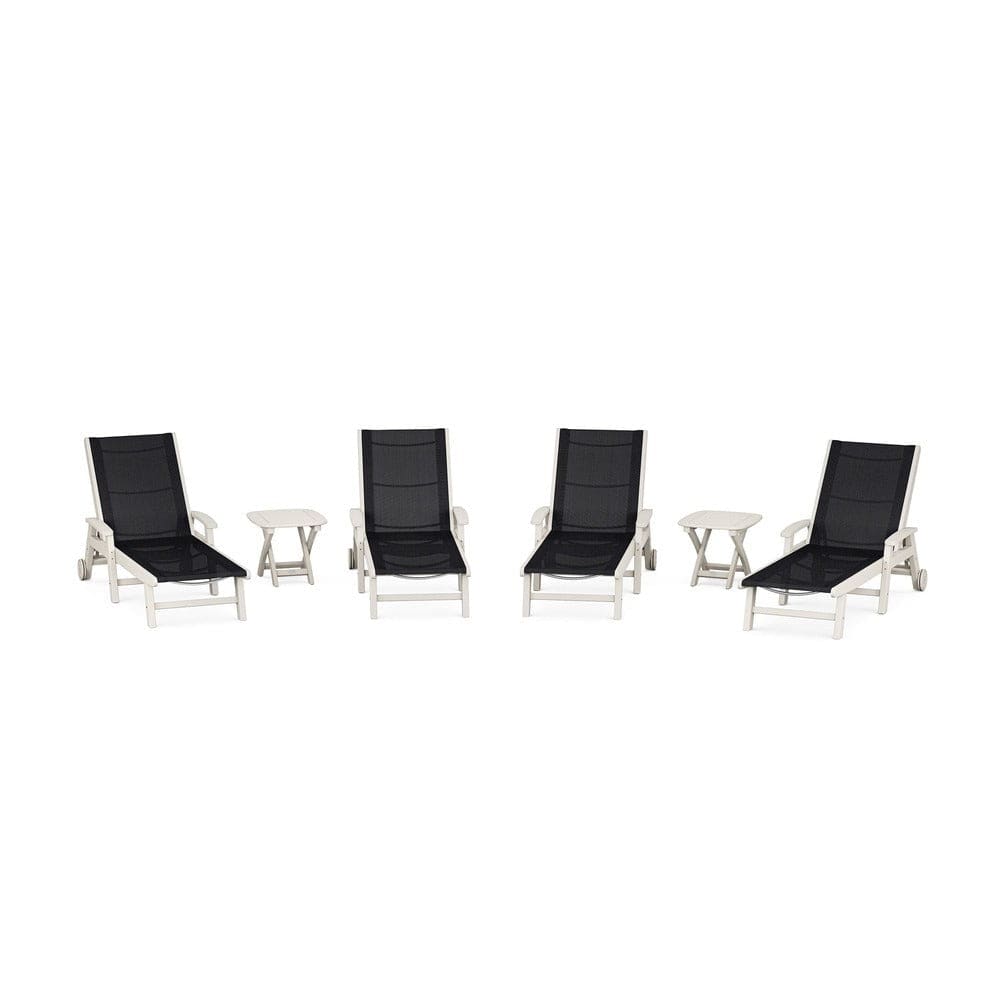 POLYWOOD® - Coastal Chaise 6-Piece Set with Wheels - PWS2024