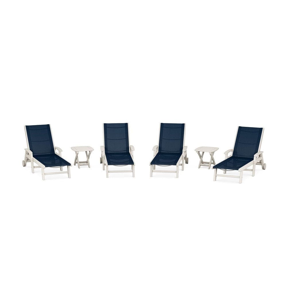 POLYWOOD® - Coastal Chaise 6-Piece Set with Wheels - PWS2024