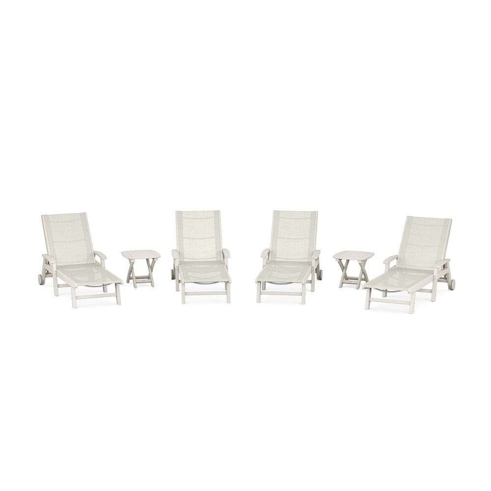 POLYWOOD® - Coastal Chaise 6-Piece Set with Wheels - PWS2024