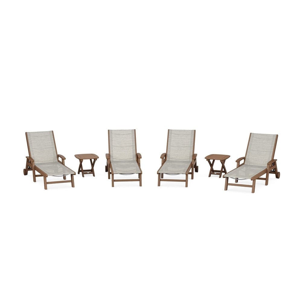 POLYWOOD® - Coastal Chaise 6-Piece Set with Wheels - PWS2024