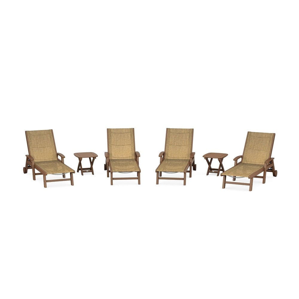 POLYWOOD® - Coastal Chaise 6-Piece Set with Wheels - PWS2024