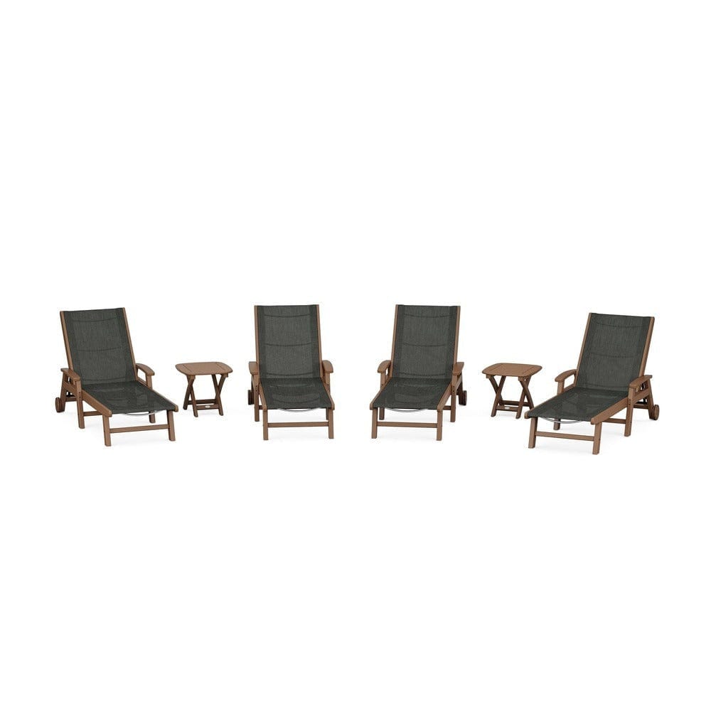 POLYWOOD® - Coastal Chaise 6-Piece Set with Wheels - PWS2024
