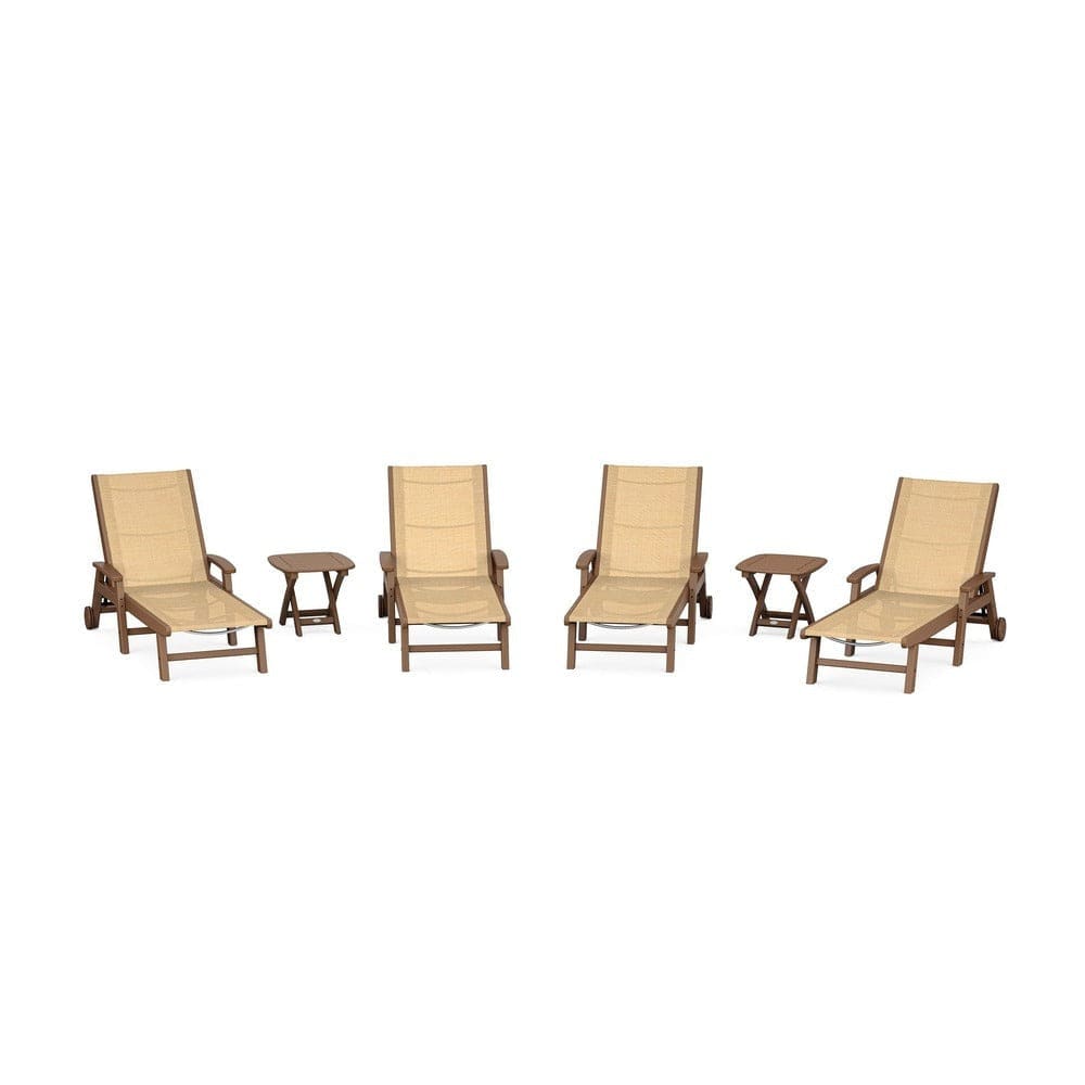 POLYWOOD® - Coastal Chaise 6-Piece Set with Wheels - PWS2024