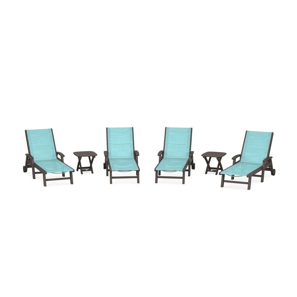 POLYWOOD® - Coastal Chaise 6-Piece Set with Wheels - PWS2024
