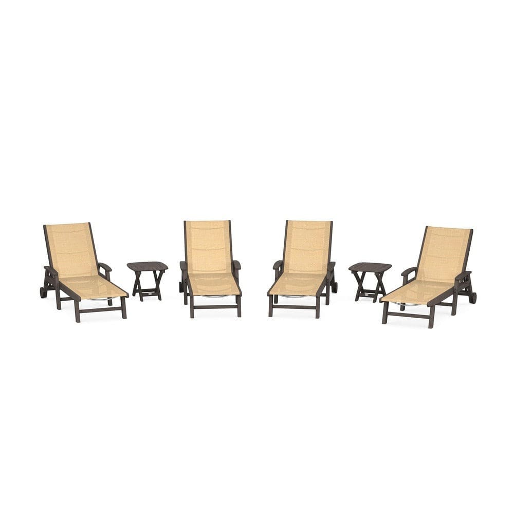 POLYWOOD® - Coastal Chaise 6-Piece Set with Wheels - PWS2024 Outdoor Furniture POLYWOOD®