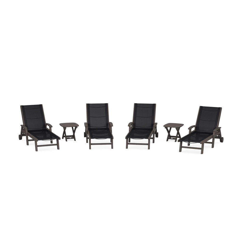 POLYWOOD® - Coastal Chaise 6-Piece Set with Wheels - PWS2024 Outdoor Furniture POLYWOOD®