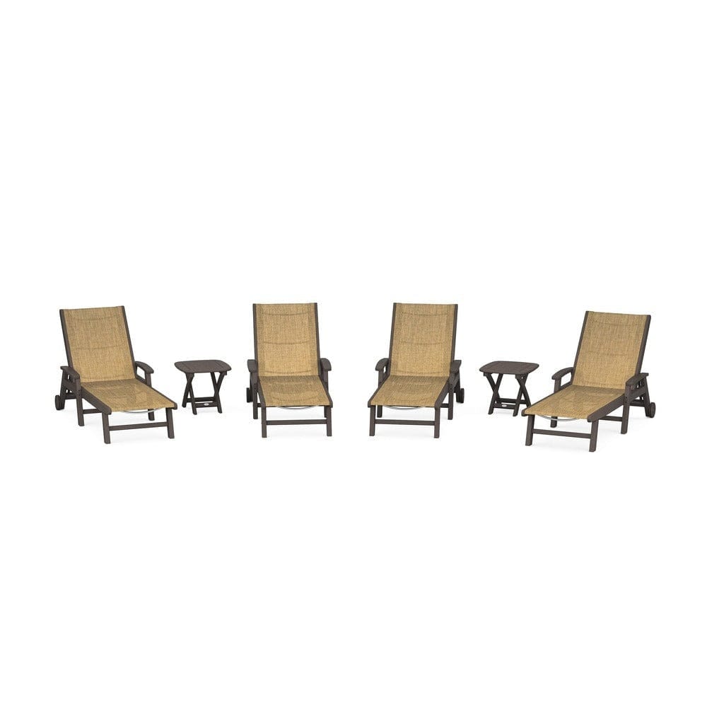 POLYWOOD® - Coastal Chaise 6-Piece Set with Wheels - PWS2024 Outdoor Furniture POLYWOOD®