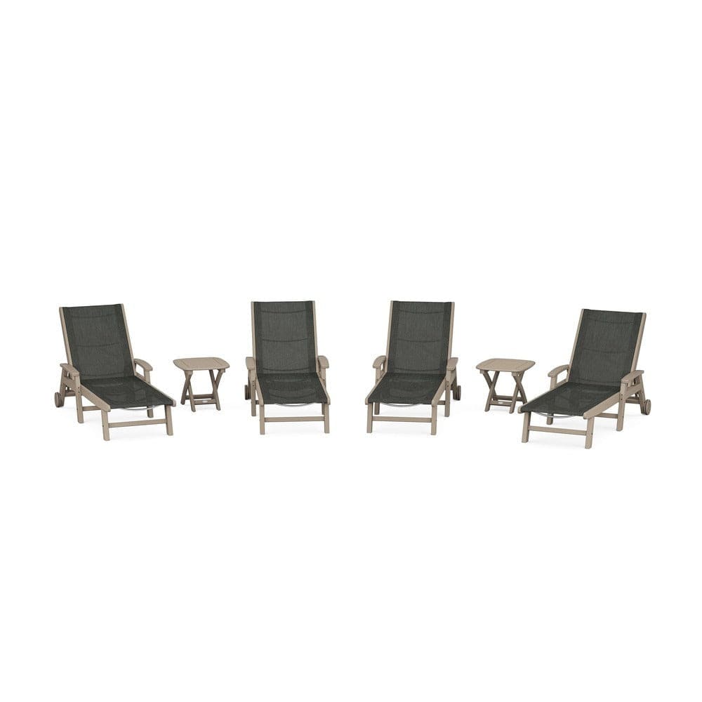 POLYWOOD® - Coastal Chaise 6-Piece Set with Wheels - PWS2024