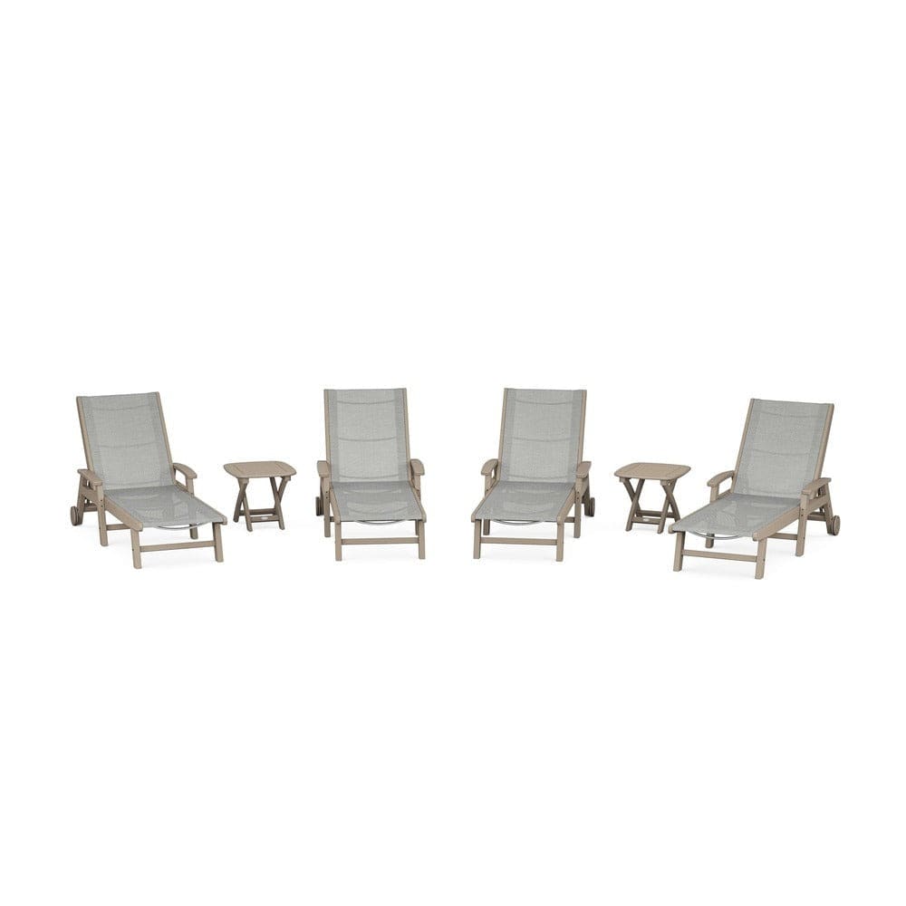 POLYWOOD® - Coastal Chaise 6-Piece Set with Wheels - PWS2024