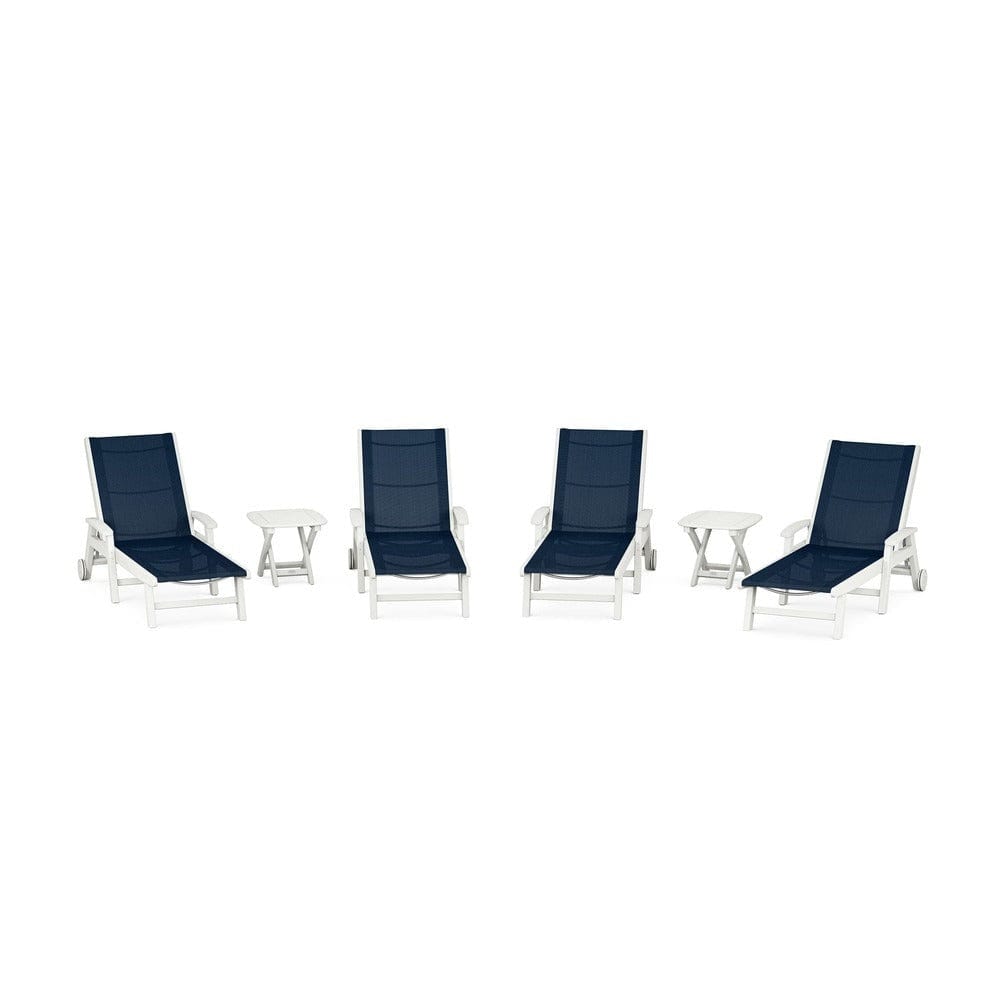 POLYWOOD® - Coastal Chaise 6-Piece Set with Wheels - PWS2024