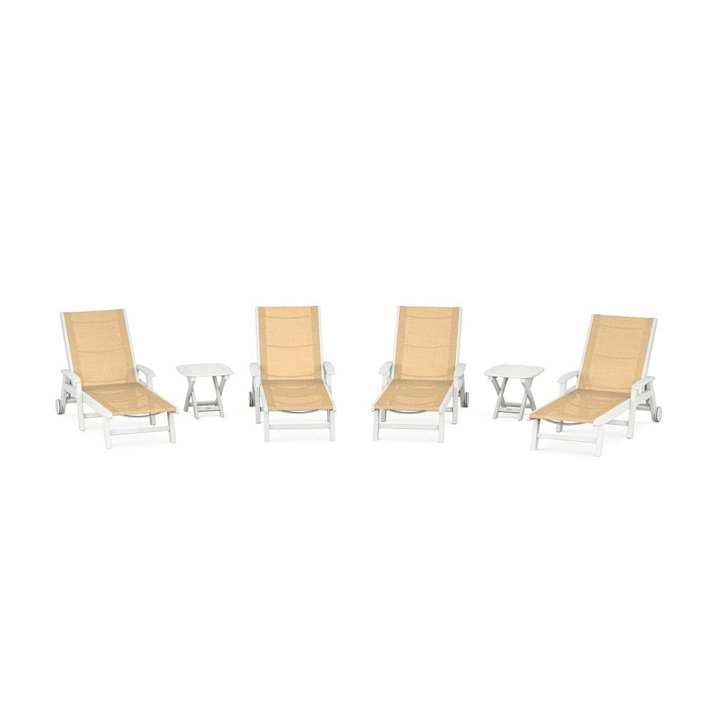 POLYWOOD® - Coastal Chaise 6-Piece Set with Wheels - PWS2024