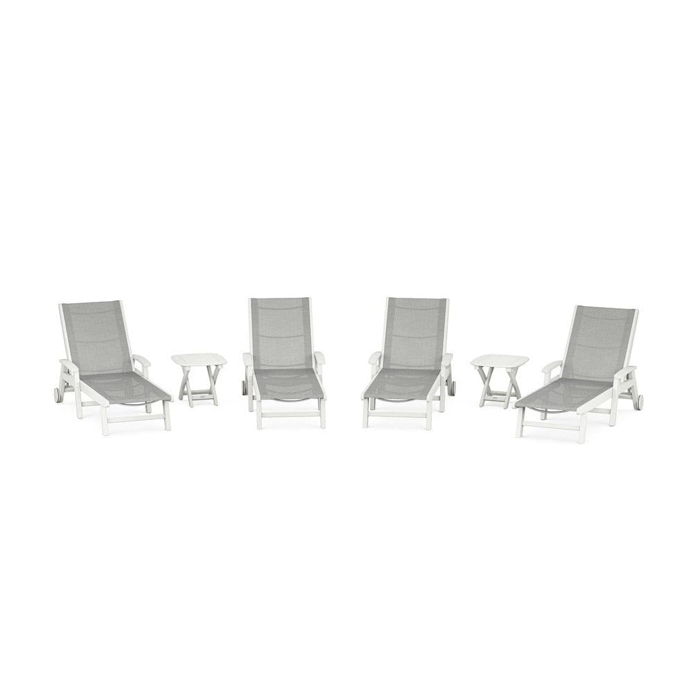 POLYWOOD® - Coastal Chaise 6-Piece Set with Wheels - PWS2024 Outdoor Furniture POLYWOOD®