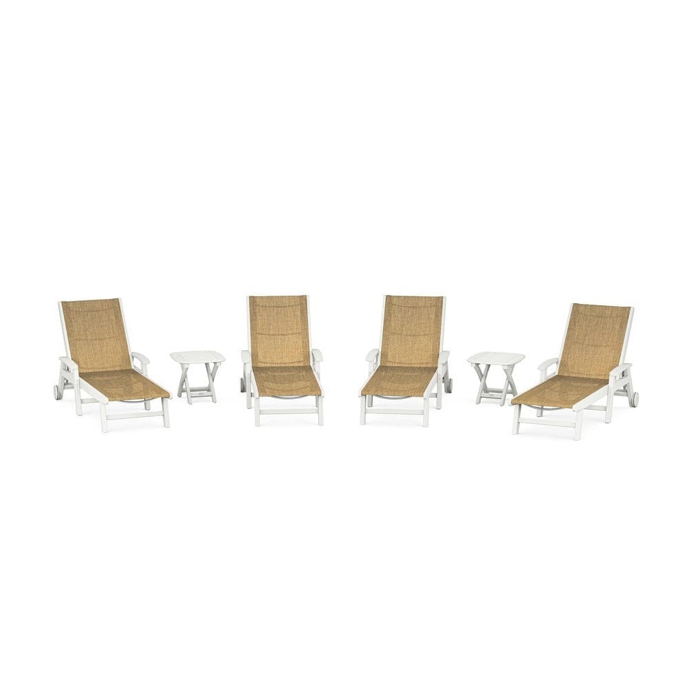 POLYWOOD® - Coastal Chaise 6-Piece Set with Wheels - PWS2024