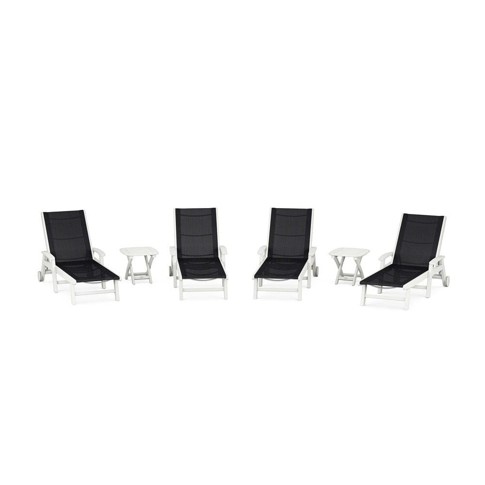 POLYWOOD® - Coastal Chaise 6-Piece Set with Wheels - PWS2024