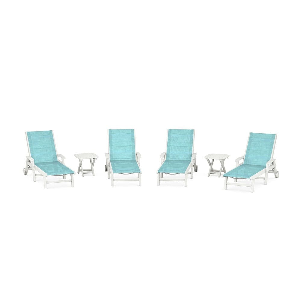 POLYWOOD® - Coastal Chaise 6-Piece Set with Wheels - PWS2024