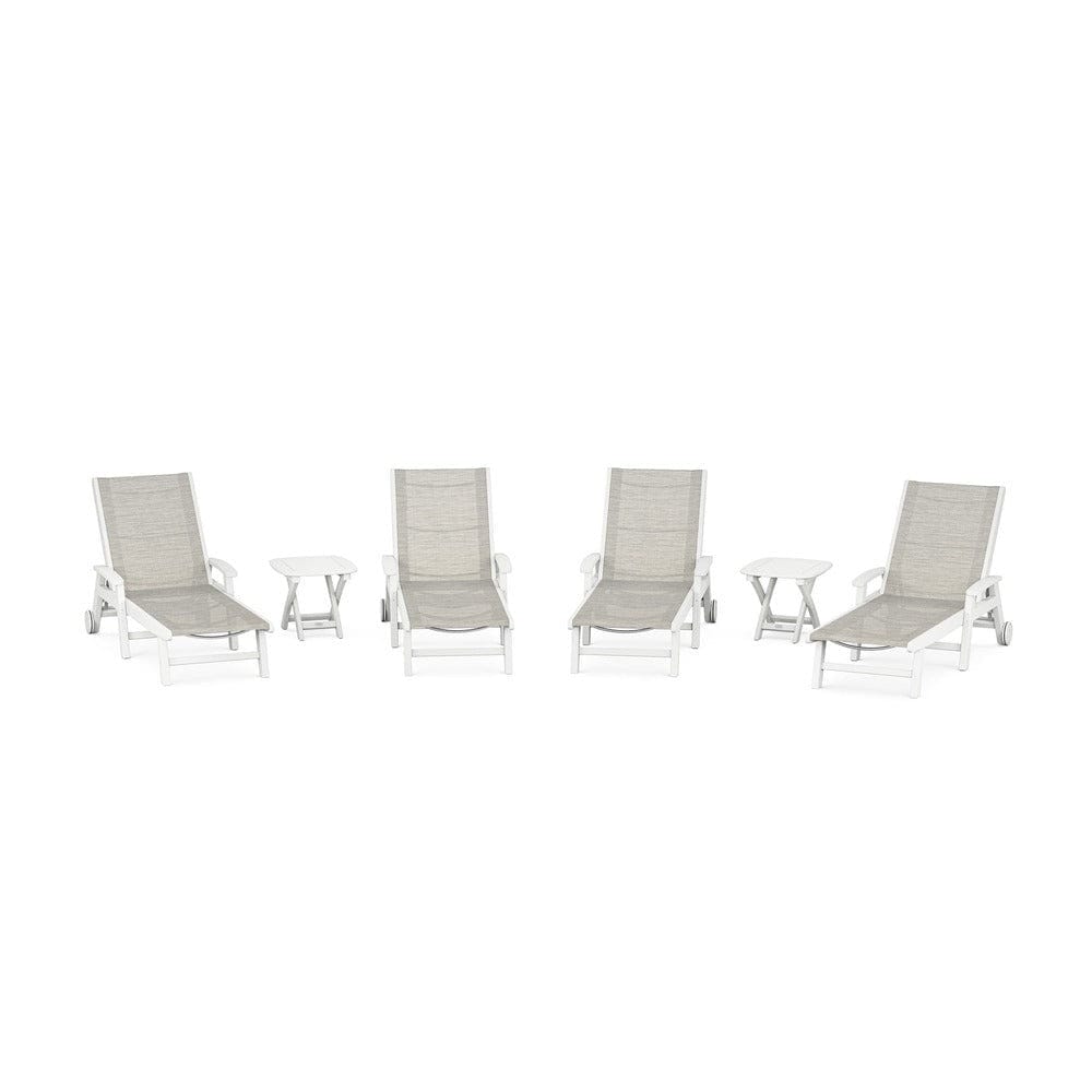POLYWOOD® - Coastal Chaise 6-Piece Set with Wheels - PWS2024