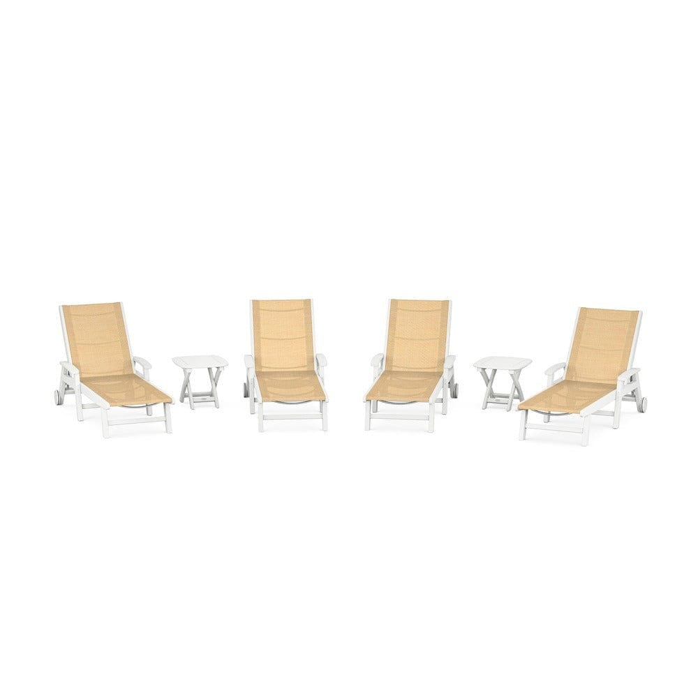 POLYWOOD® - Coastal Chaise 6-Piece Set with Wheels - PWS2024