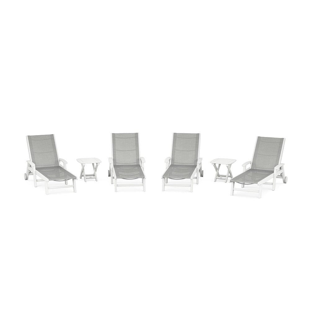 POLYWOOD® - Coastal Chaise 6-Piece Set with Wheels - PWS2024