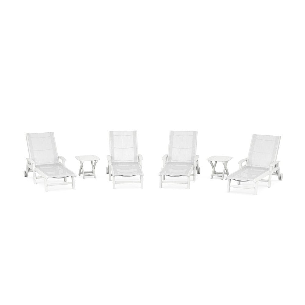 POLYWOOD® - Coastal Chaise 6-Piece Set with Wheels - PWS2024