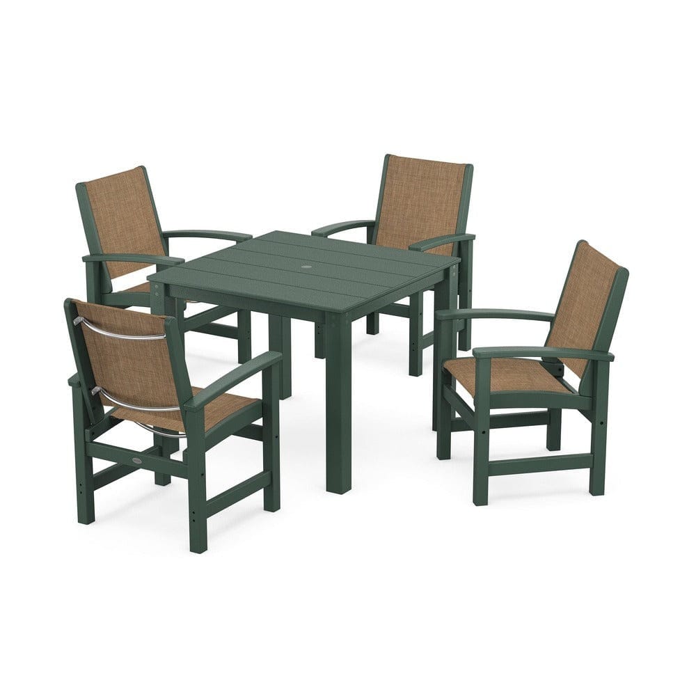 POLYWOOD® - Coastal 5-Piece Parsons Dining Set - PWS2278 Outdoor Furniture POLYWOOD®