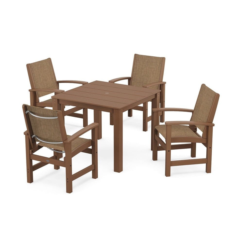 POLYWOOD® - Coastal 5-Piece Parsons Dining Set - PWS2278 Outdoor Furniture POLYWOOD®