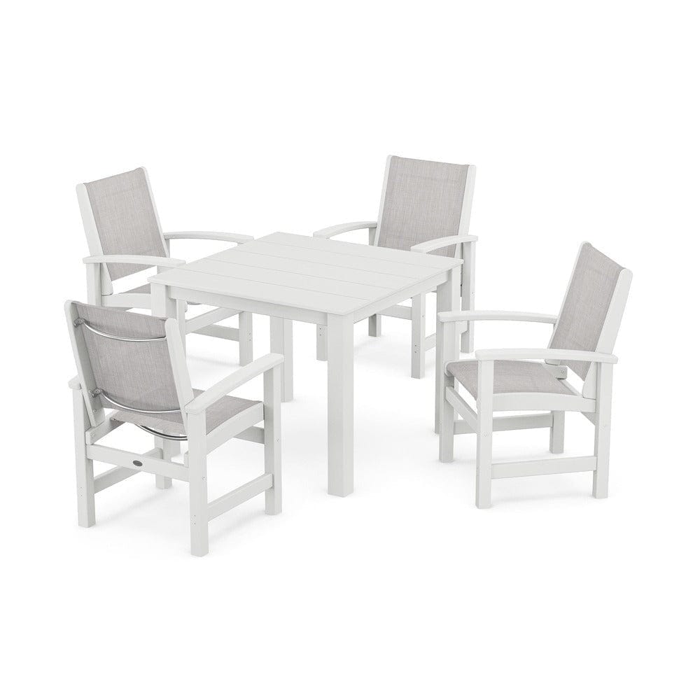 POLYWOOD® - Coastal 5-Piece Parsons Dining Set - PWS2278 Outdoor Furniture POLYWOOD®