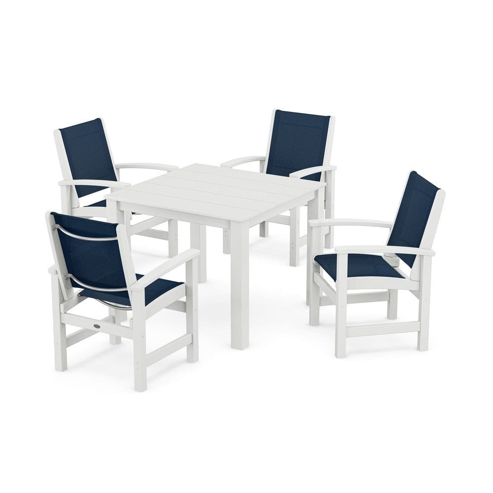 POLYWOOD® - Coastal 5-Piece Parsons Dining Set - PWS2278 Outdoor Furniture POLYWOOD®